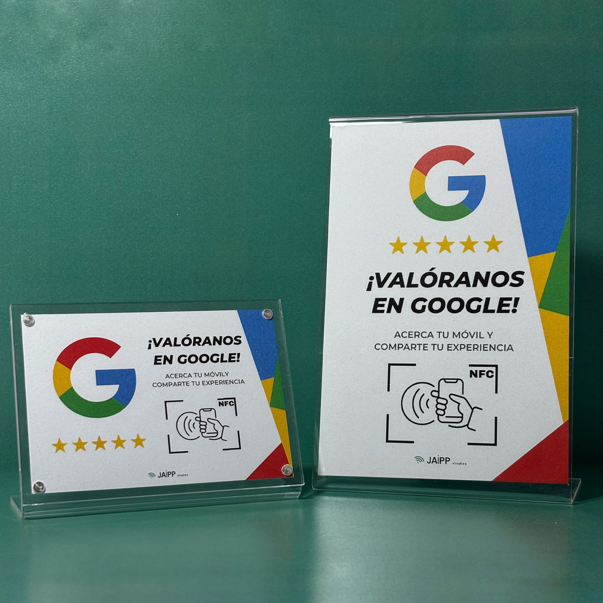 Expositor NFC para reseñas de Google