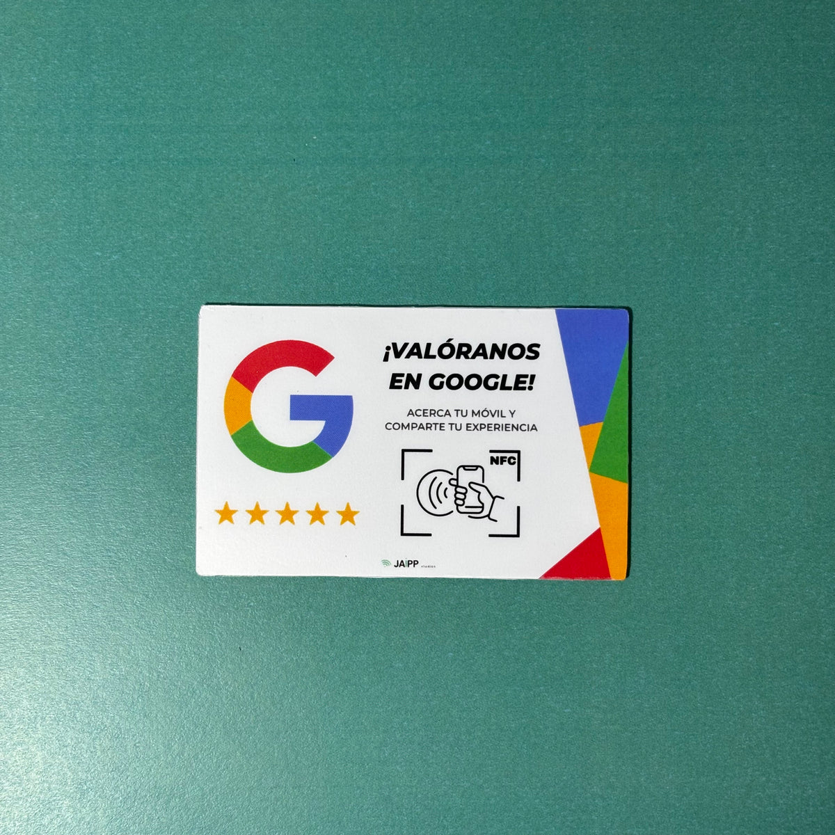 Tarjeta NFC para reseñas de Google